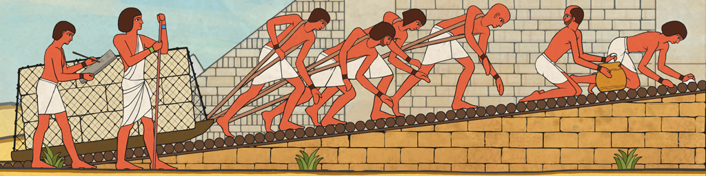 рабы строят пирамиды фреска